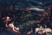 Jacopo Bassano Paradiso terrestre oil painting on canvas